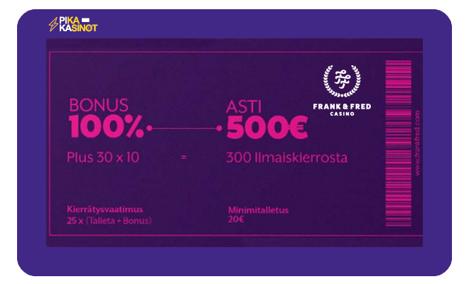 Frank and Fred talletusbonus