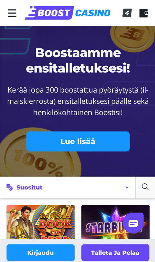 BoostCasino antaa ensitalletukselle kaivattua boostia