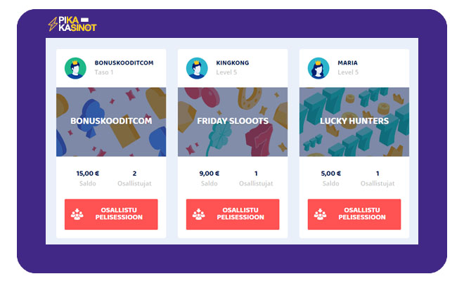 Casinobudilla voit pelata tuttujen tai tuntemattomien kanssa