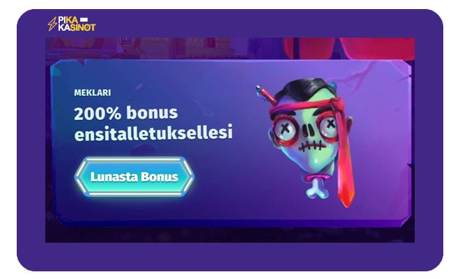 Casombie Casinolle on tarjolla esimerkiksi 200% talletusbonus 50 € asti