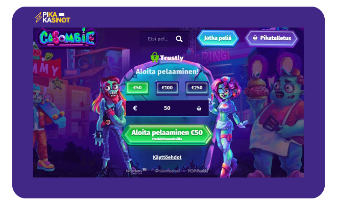 Kävimme keräämässä kokemuksia juuri julkaistusta Casombie pikakasinosta