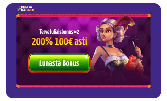 Winota Casinon 200% talletusbonus on voimassa 100 € asti