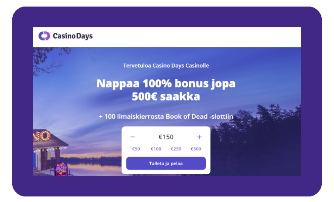 uudistunut casinodays arvostelu