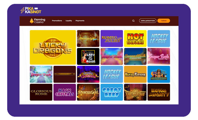 Keräsimme kokemuksia uudesta Flaming Casino sivustosta