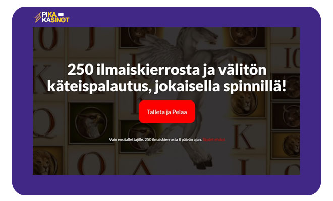 iBet kasinon bonuksena toimivat 250 ilmaiskierrosta