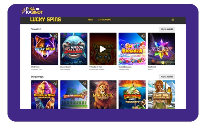 Lucky Spins Casino kokemuksia voi kerätä 4 000 pelin valikoimasta