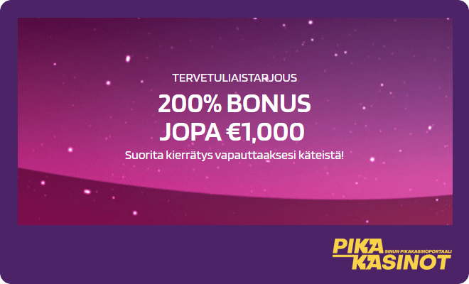 Lunasta 200% non-sticky HappySpins Casino bonus.