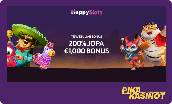 Lunasta HappySlots Casino bonus ja pelaa pikana.