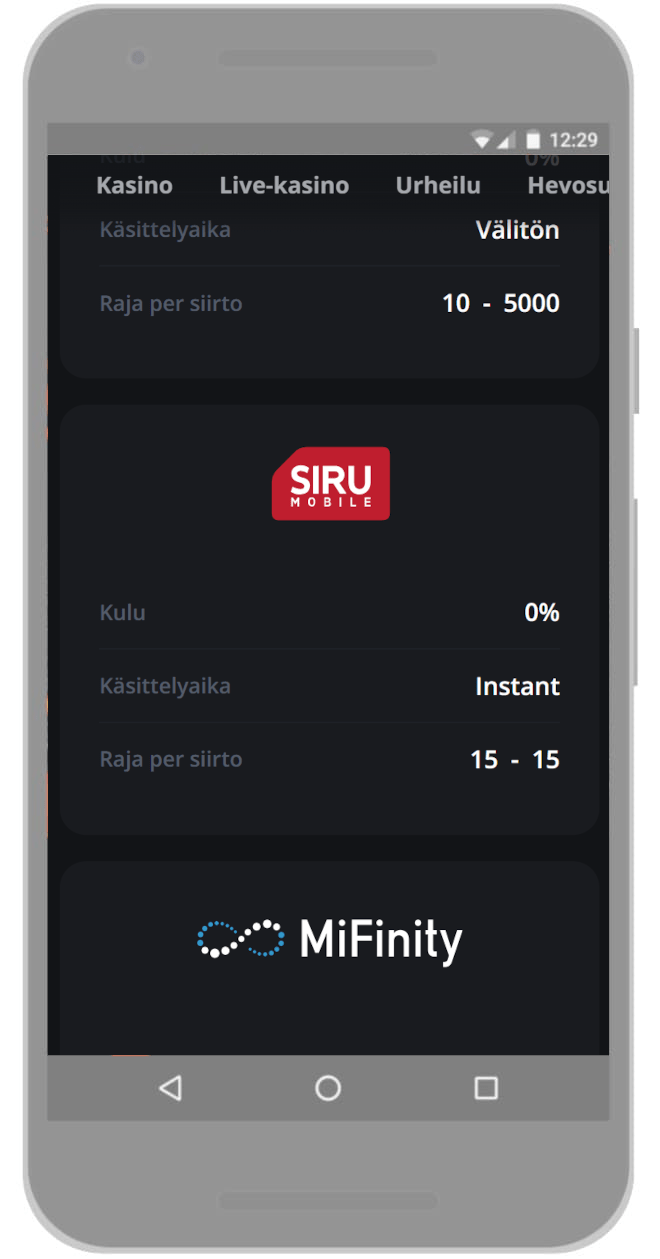 Siirry tekemään talletus Sirulla.