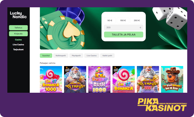 Hanki Lucky Nordic Casino kokemuksia pikana.