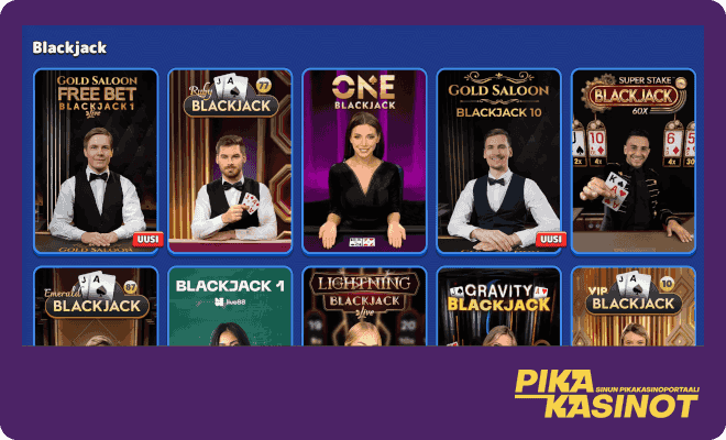 Blackjack livekasinolla