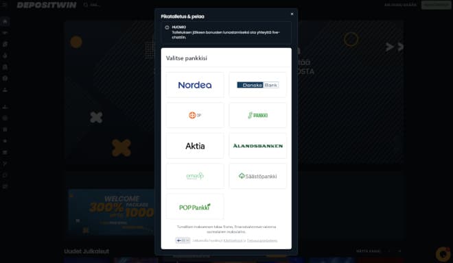 Hanki DepositWin Casino kokemuksia ja ota yhteyttä asiakastukeen bonuksen lunastamiseksi.