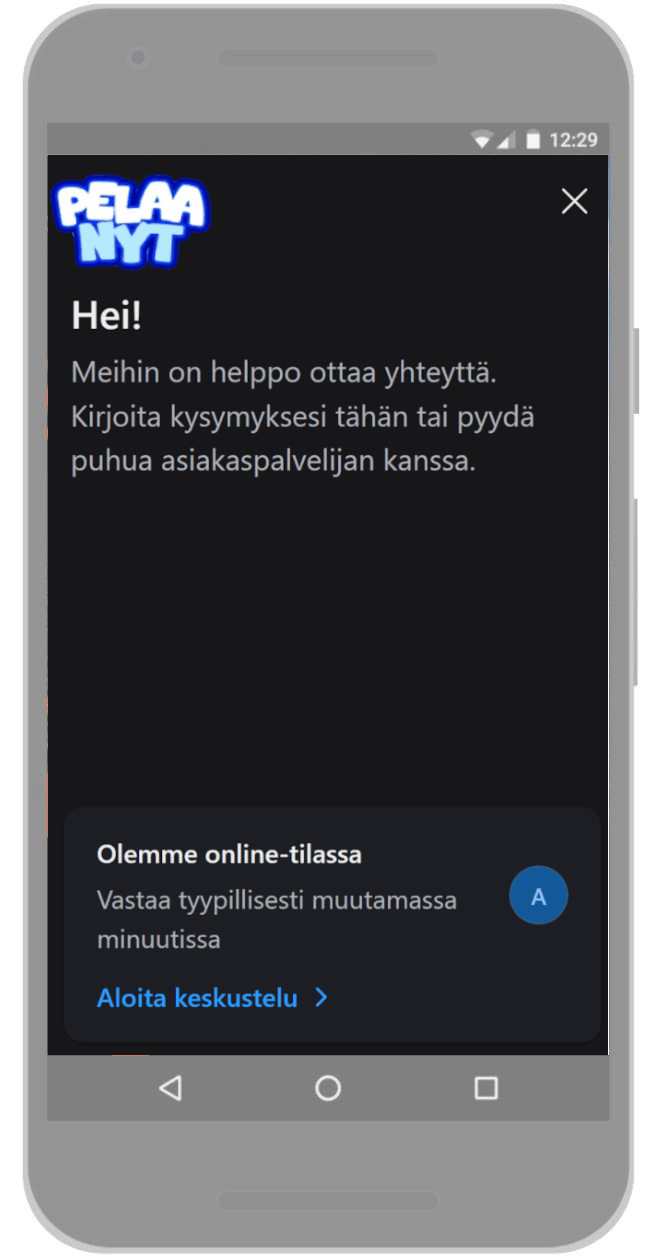 Aktivoi bonus tarvittaessa asiakaspalvelun avulla.