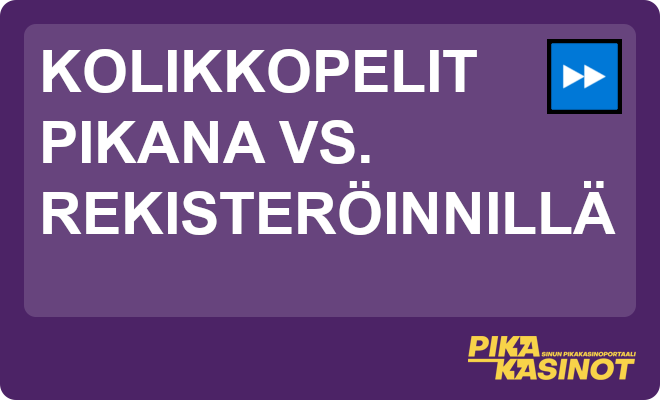 Kolikkopelit pikana vs. rekisteröitymällä.