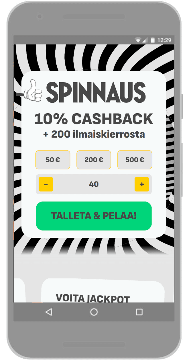 Syötä haluttu talletussumma.