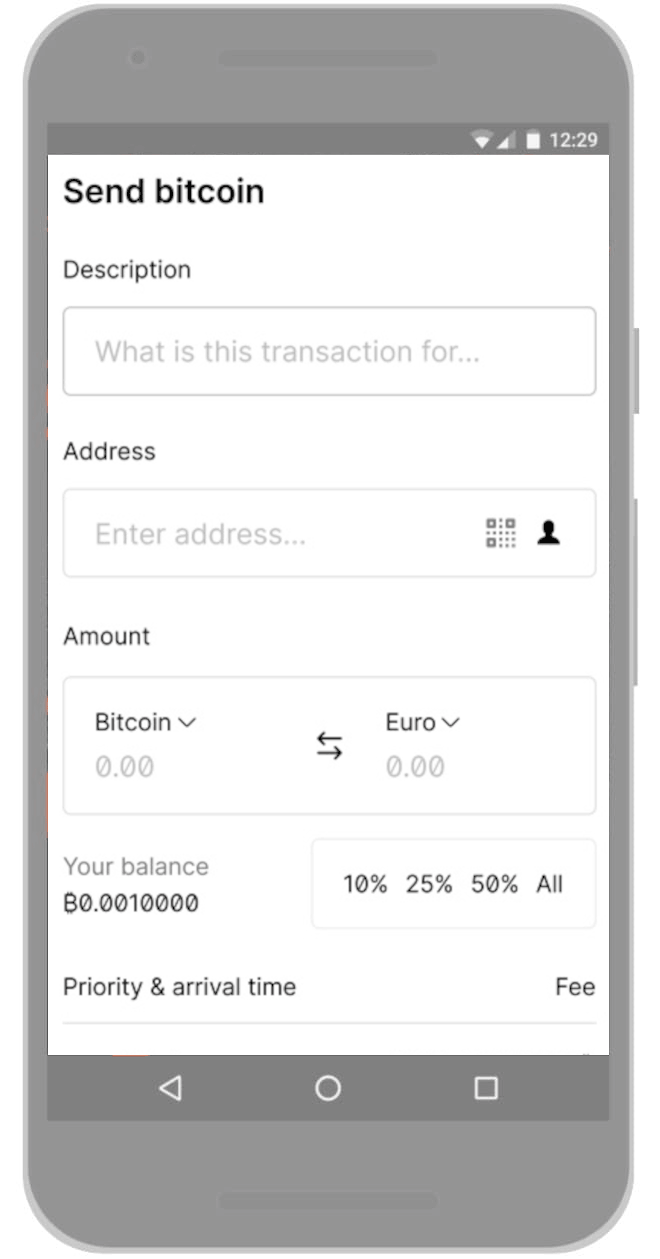 Lähetä varat bitcoin lompakkosi ohjeiden mukaan.