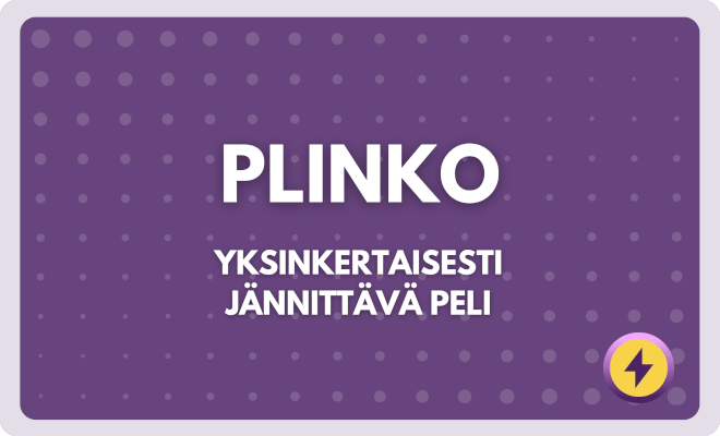 Plinko on yksinkertainen mutta jännittävä peli.