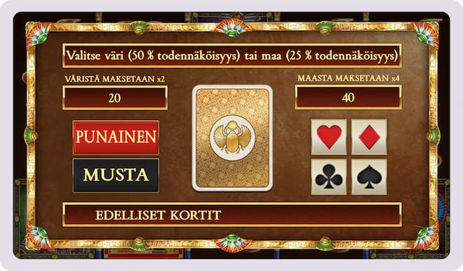 Book of Dead tupla tai kuitti -uhkapeli.