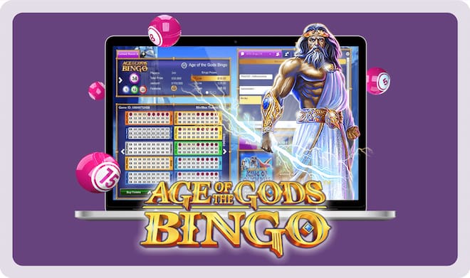 Playtechin Age of the Gods bingo.