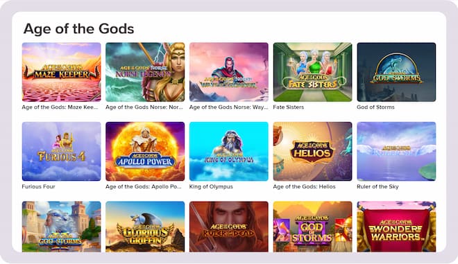 Playtechin Age of the Gods on yksi suosituimmista pelisarjoista