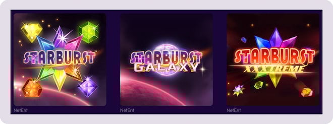 Starburst, Starburst Galaxy ja Starburst XXXtreme.