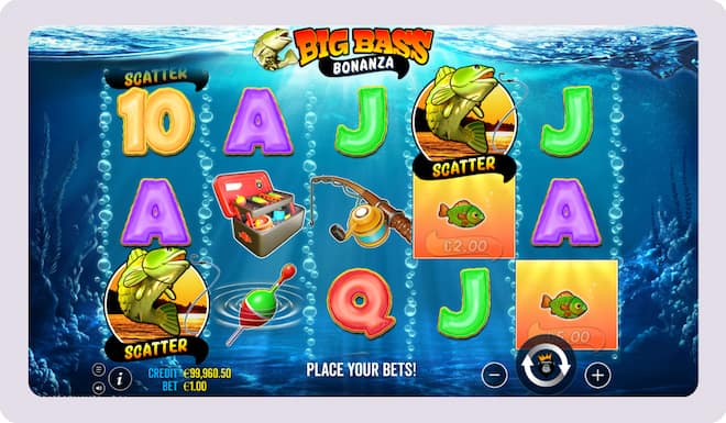 Big Bass Bonanza demo-versio.