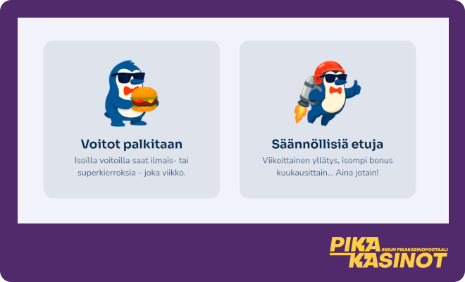 Big Win kampanjat palkitsevat joka viikko.