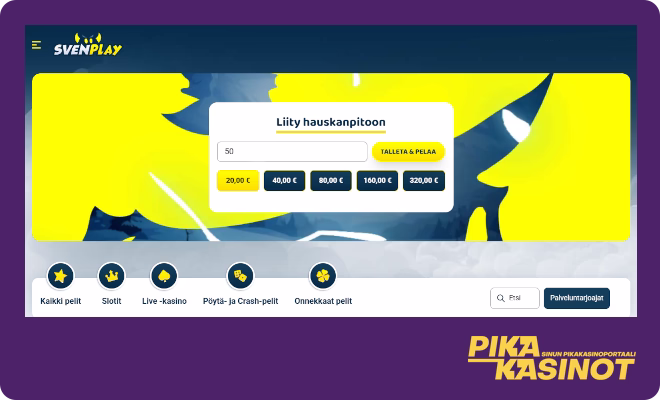 Hanki verovapaita SvenPlay Casino kokemuksia.