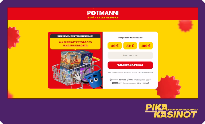 Hanki Potmanni kasino kokemuksia pikana ilman rekisteröintiä.