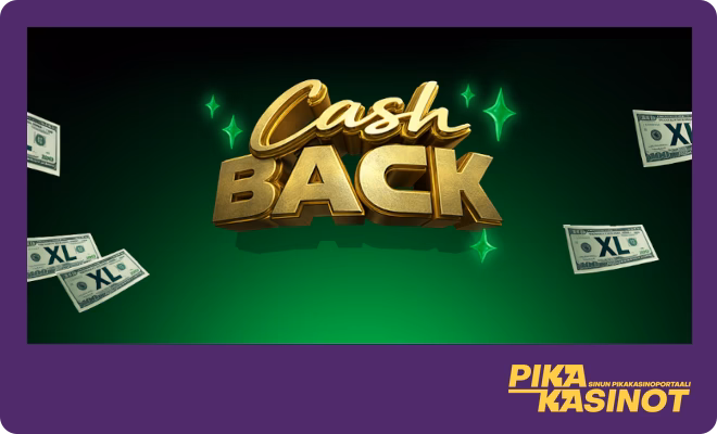 XLBet Casino bonus tulee cashbackin muodossa.