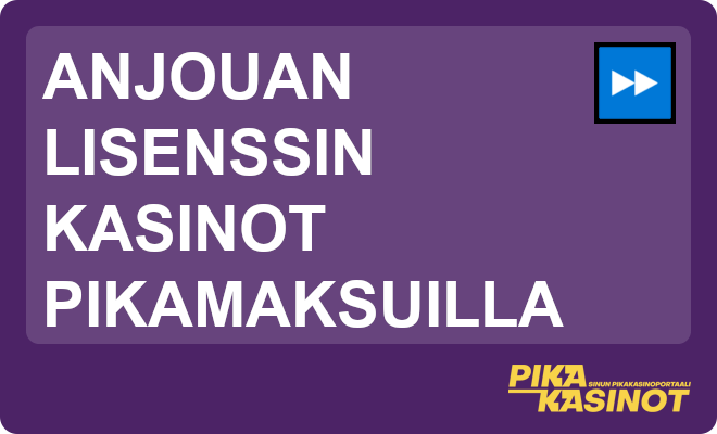 Anjouan lisenssin kasinot pikamaksuilla.