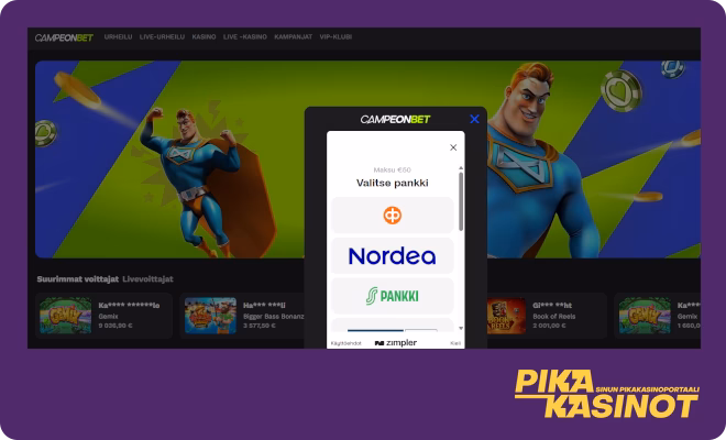 Hanki Campeonbet.ee Casino kokemuksia tekemällä ensitalletus.