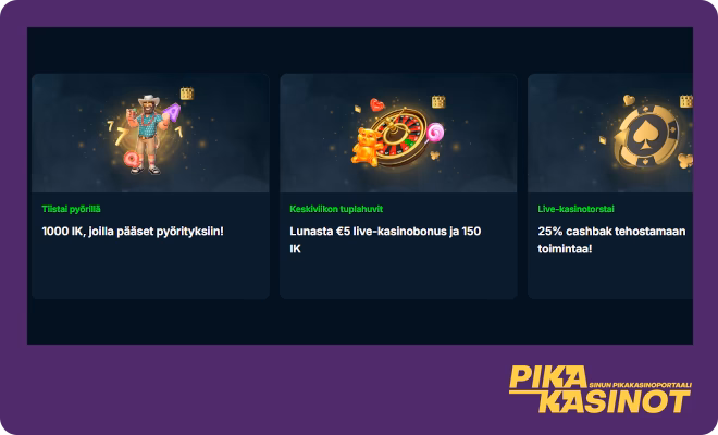 Go4Casino tarjoaa runsaasti bonuksia kasinolle, livekasinolle ja vedonlyöntiin.