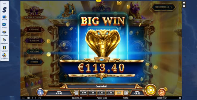 Saimme hyvän voiton Spiidikasino testissämme.