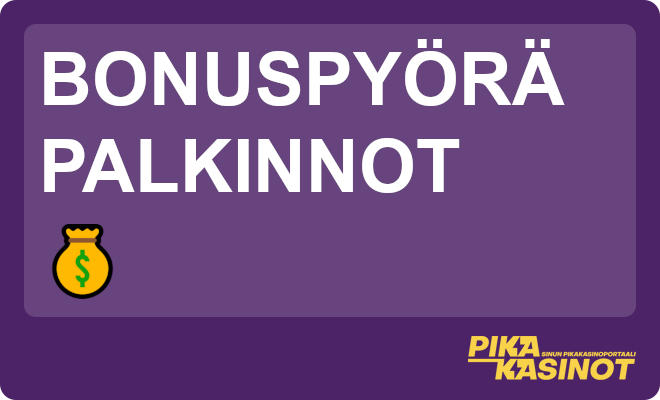 Bonuspyörä palkinnot.