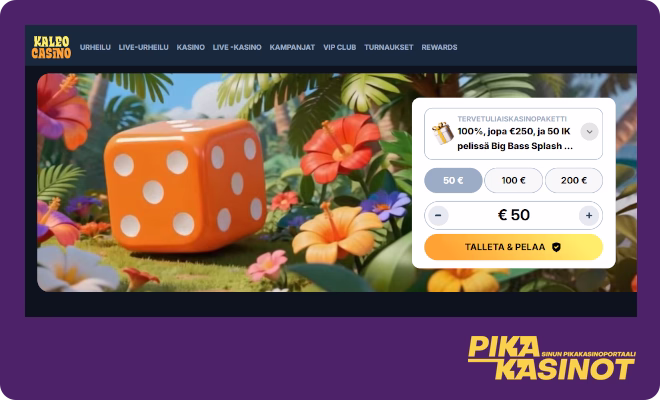 Hanki omia Kaleo kasino kokemuksia.