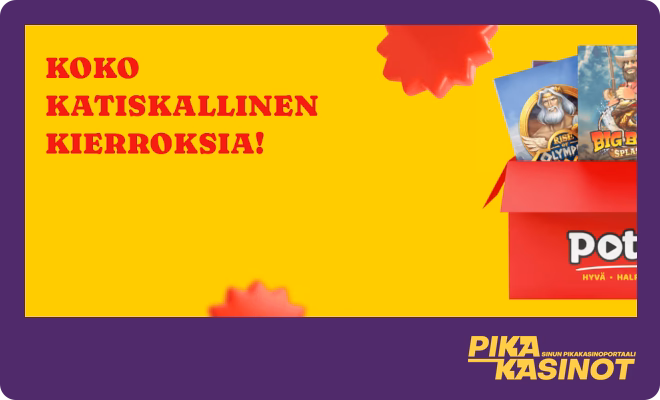 PottilaCasino bonus tarjoaa käteiskierroksia.