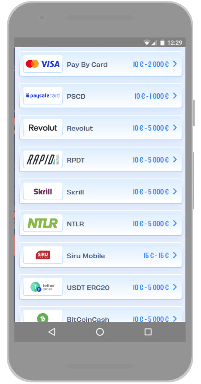 Valitse maksutapa ja talleta.