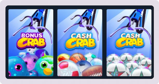 Bonus Crab ja Cash Crab.
