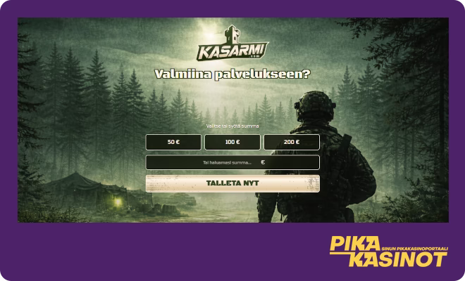 Hanki omia Kasarmi kasino kokemuksia verovapaasti.
