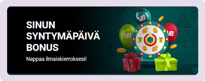 Syntymäpäivän reload bonus.