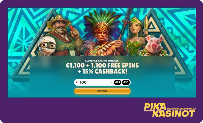 Testaa pikakasino ja hanki omia SlotSpice kasino kokemuksia.