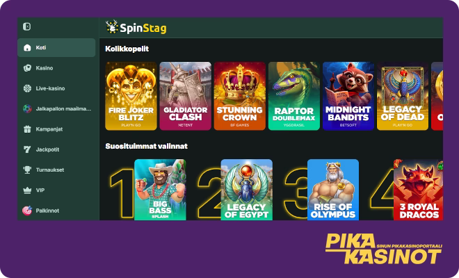 Hanki omia SpinStag kasino kokemuksia.