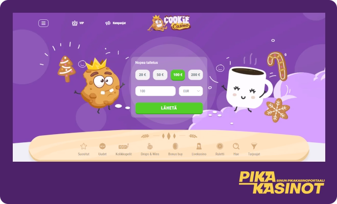 Hanki omia Cookie Casino kokemuksia verovapaasti.