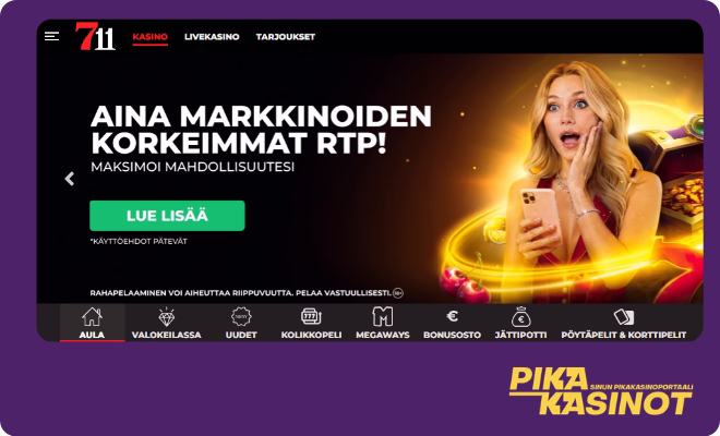 711Casino kokemuksia voi hankkia verovapaasti.
