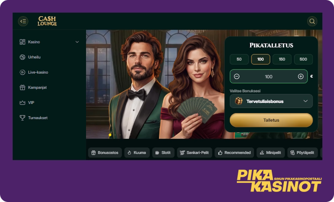 Hanki omia CashLounge kasino kokemuksia ilman rekisteröitymistä.