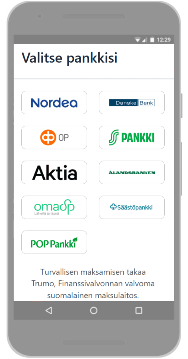 Suorita tallettaminen loppuun.