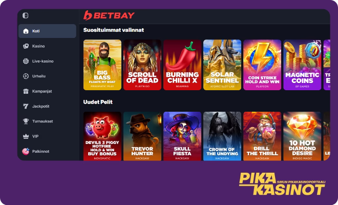 Hanki BetBay kasino kokemuksia verovapaasti.