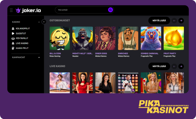 Joker.io kasino kokemuksia voi hankkia pikana.