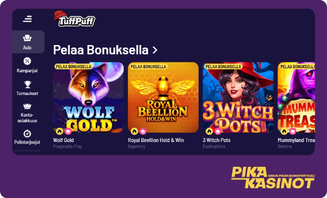 Hanki omia TuffPuff kasino kokemuksia.